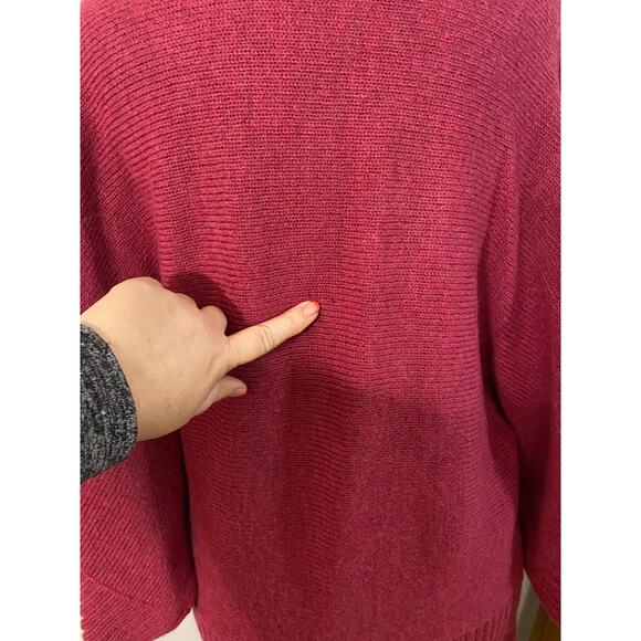 Banana Republic Alpaca Wool Batwing Turtleneck Sweater Pink Tunic Small - Picture 10 of 11